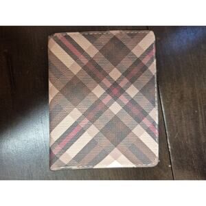 Safe Keepers Wallet Plaid Faux Leather Snap Close Zip Holds 5 Cards 7419
